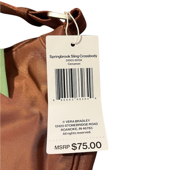 NWT Vera Bradley Springbrook Sling Crossbody in cinnamon - Picture 4 of 4